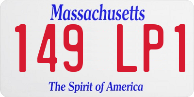 MA license plate 149LP1