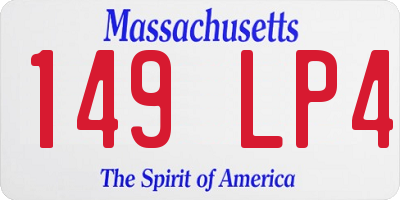MA license plate 149LP4
