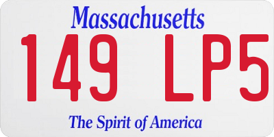 MA license plate 149LP5