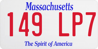 MA license plate 149LP7