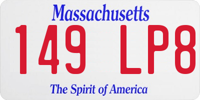 MA license plate 149LP8