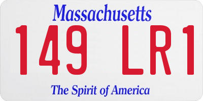 MA license plate 149LR1
