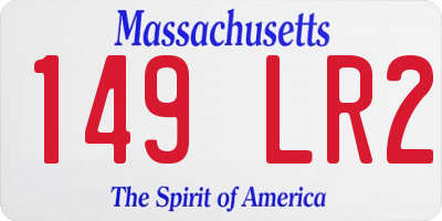 MA license plate 149LR2