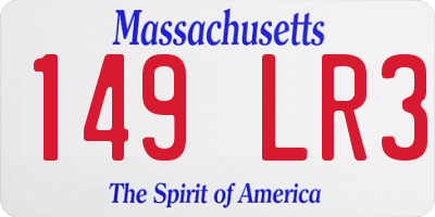 MA license plate 149LR3