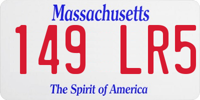 MA license plate 149LR5
