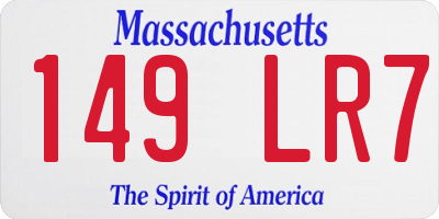 MA license plate 149LR7