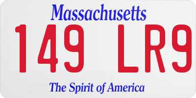 MA license plate 149LR9