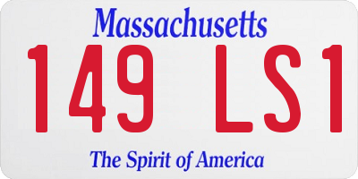 MA license plate 149LS1