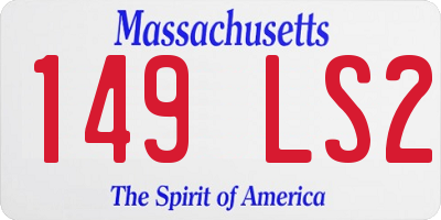 MA license plate 149LS2