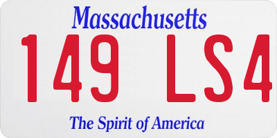 MA license plate 149LS4