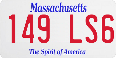 MA license plate 149LS6
