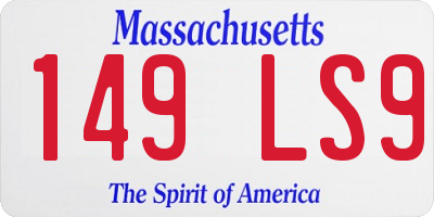 MA license plate 149LS9