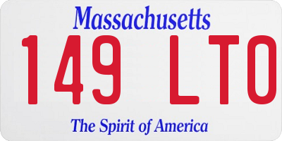 MA license plate 149LT0