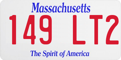 MA license plate 149LT2