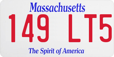 MA license plate 149LT5