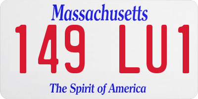 MA license plate 149LU1