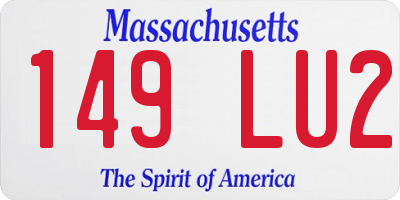 MA license plate 149LU2