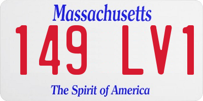 MA license plate 149LV1