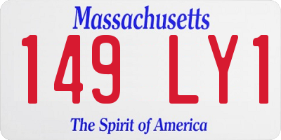 MA license plate 149LY1