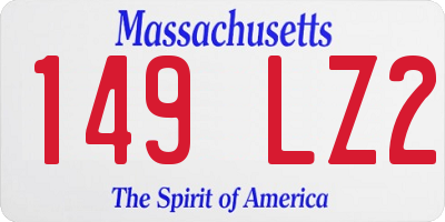 MA license plate 149LZ2