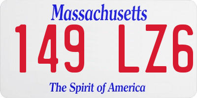 MA license plate 149LZ6