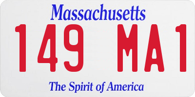 MA license plate 149MA1