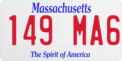 MA license plate 149MA6