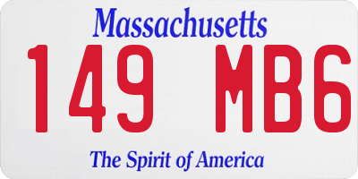 MA license plate 149MB6