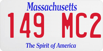 MA license plate 149MC2