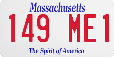 MA license plate 149ME1