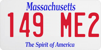 MA license plate 149ME2