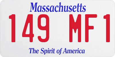 MA license plate 149MF1
