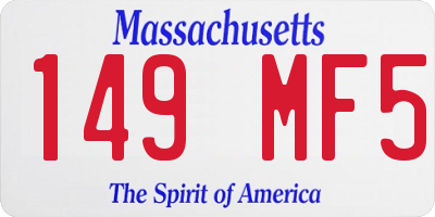 MA license plate 149MF5