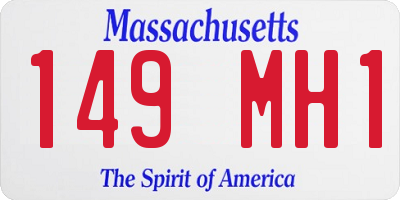 MA license plate 149MH1