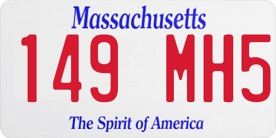 MA license plate 149MH5
