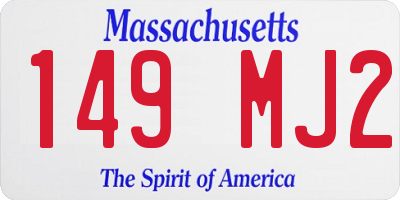 MA license plate 149MJ2