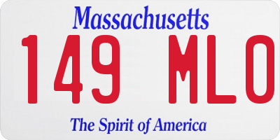 MA license plate 149ML0