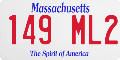 MA license plate 149ML2