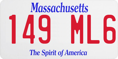 MA license plate 149ML6