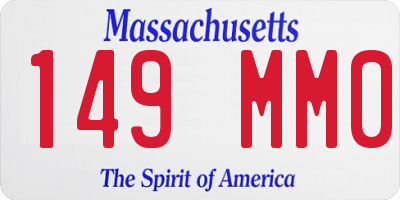 MA license plate 149MM0