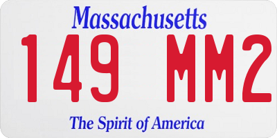 MA license plate 149MM2