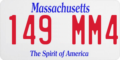 MA license plate 149MM4