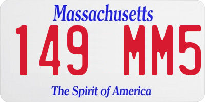 MA license plate 149MM5