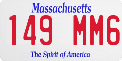 MA license plate 149MM6