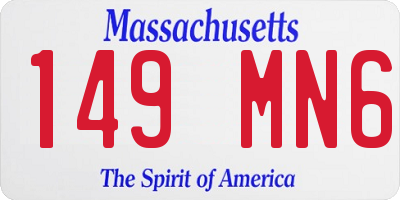MA license plate 149MN6