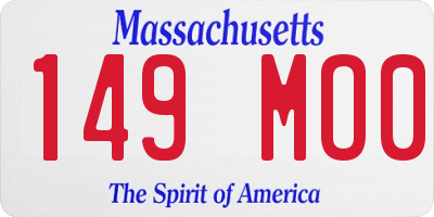 MA license plate 149MO0