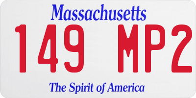 MA license plate 149MP2