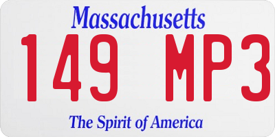 MA license plate 149MP3