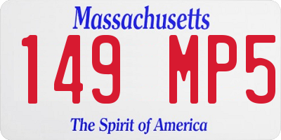 MA license plate 149MP5