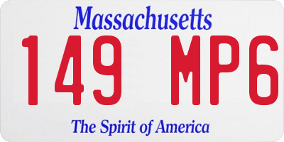 MA license plate 149MP6